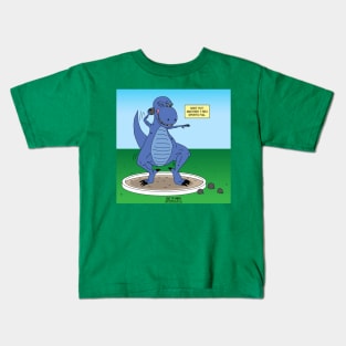 T-Rex Shot Put Kids T-Shirt